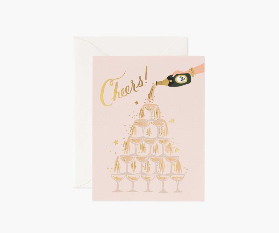 Cards & Occasions RIFLE PAPER Co. Congrats | Champagne Tower Cheers|Champagne Tower Cheers