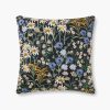 Home RIFLE PAPER Co. Floral | Wildflowers Embroidered Pillow|Wildflowers Black Embroidered Pillow