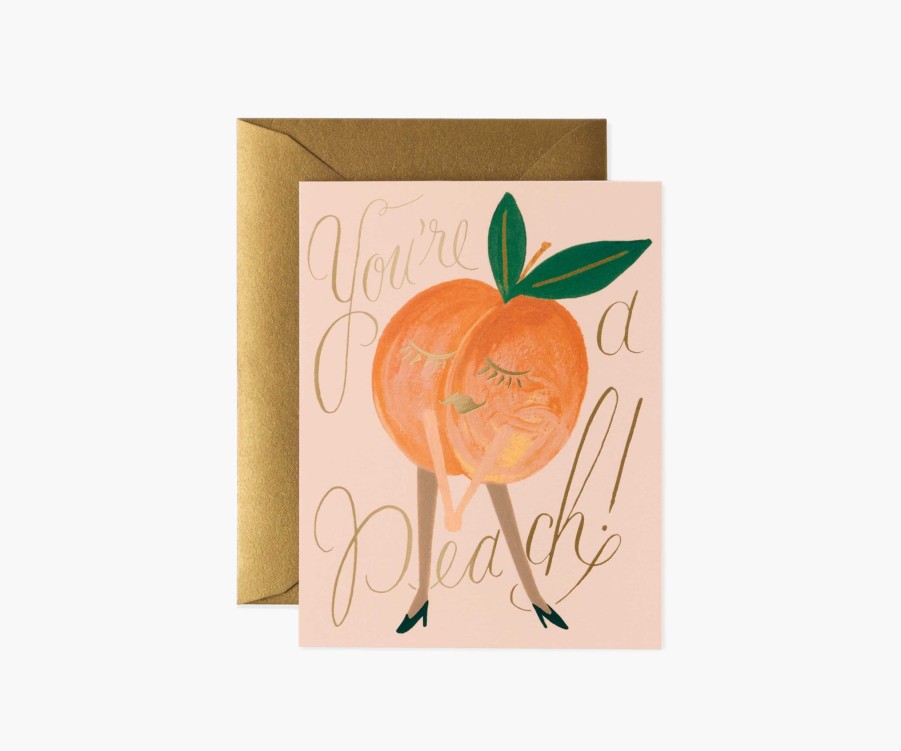 Cards & Occasions RIFLE PAPER Co. Love & Friendship | You'Re A Peach Greeting Card|You'Re A Peach Greeting Card