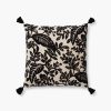 Home RIFLE PAPER Co. Floral | Canopy Embroidered Pillow|Canopy Embroidered Pillow-Black & Tan