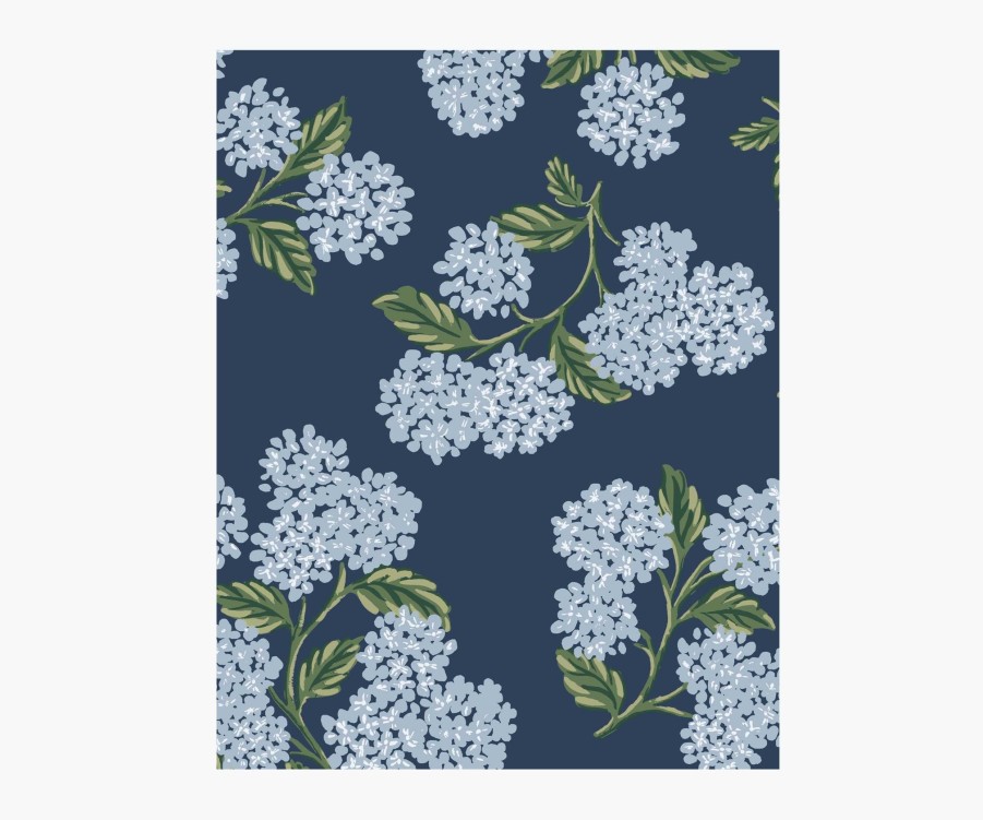 Home RIFLE PAPER Co. Samples | Hydrangea Wallpaper Sample|Hydrangea Navy Wallpaper Sample