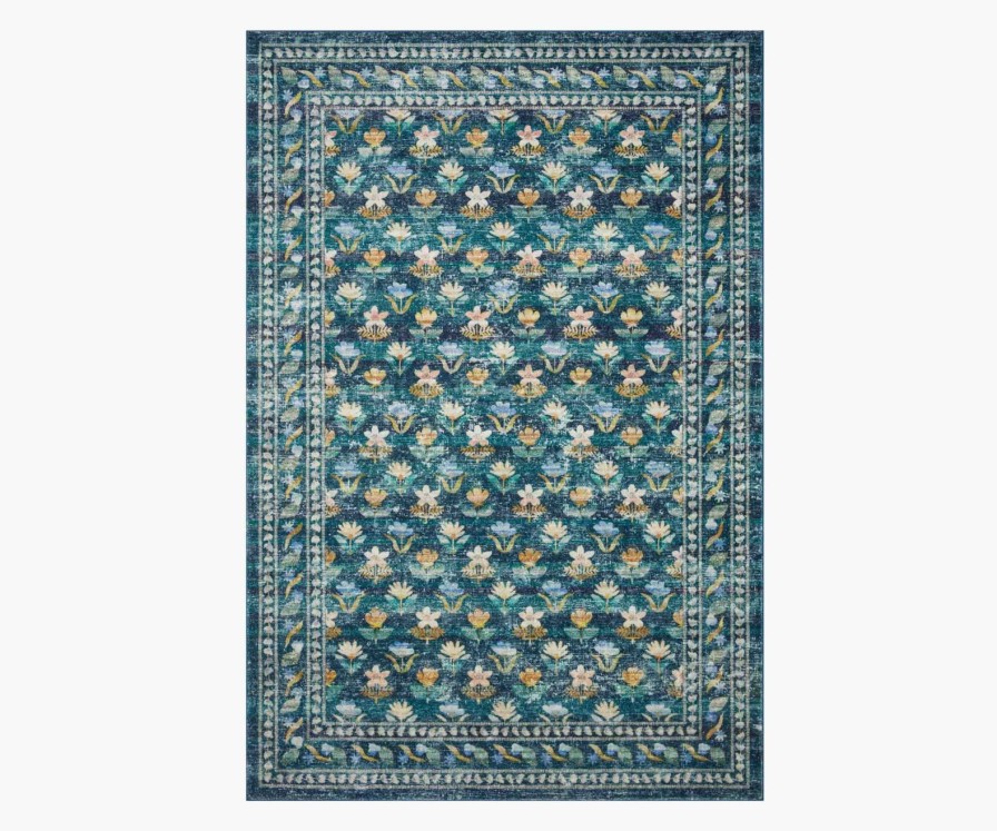 Home RIFLE PAPER Co. Statement | Courtyard Hadley Printed Rug|Courtyard Hadley Terracotta Rug (2.3X3.9)