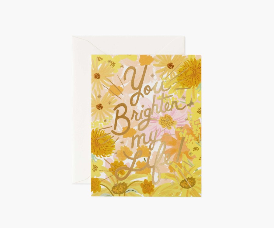 Cards & Occasions RIFLE PAPER Co. Love & Friendship | You Brighten My Life Greeting Card|You Brighten My Life Greeting Card