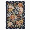 Home RIFLE PAPER Co. Statement | Vintage Blossoms Wool-Hooked Rug|Silhouette Vintage Blossoms Navy Rug