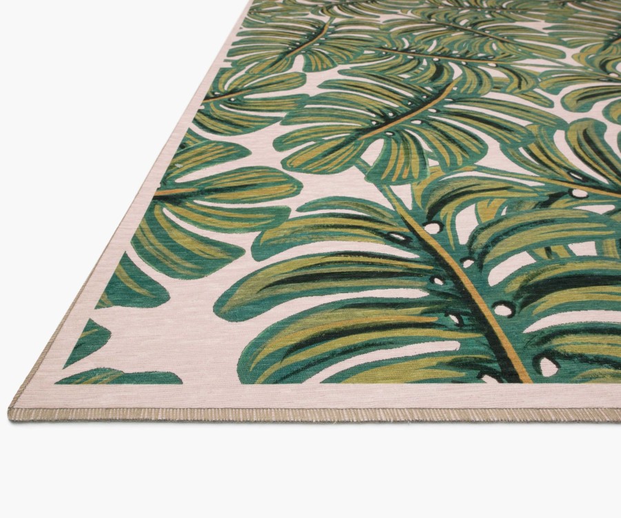 Home RIFLE PAPER Co. Statement | Veranda Monstera Cream Outdoor Rug|Veranda Monstera Cream Outdoor Rug