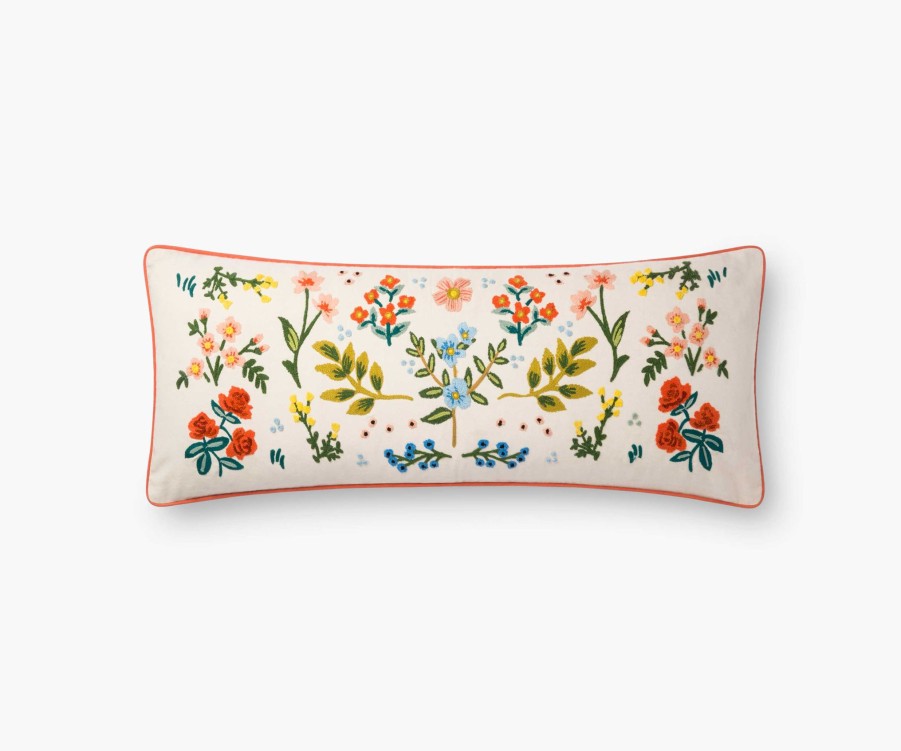 Home RIFLE PAPER Co. Floral | Wildwood Embroidered Pillow|Wildwood Embroidered Pillow-Black