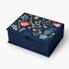 Desk & Journals RIFLE PAPER Co. Desk Storage | Large Embroidered Keepsake Box| Large Embroidered Keepsake Box Strawberry Fields