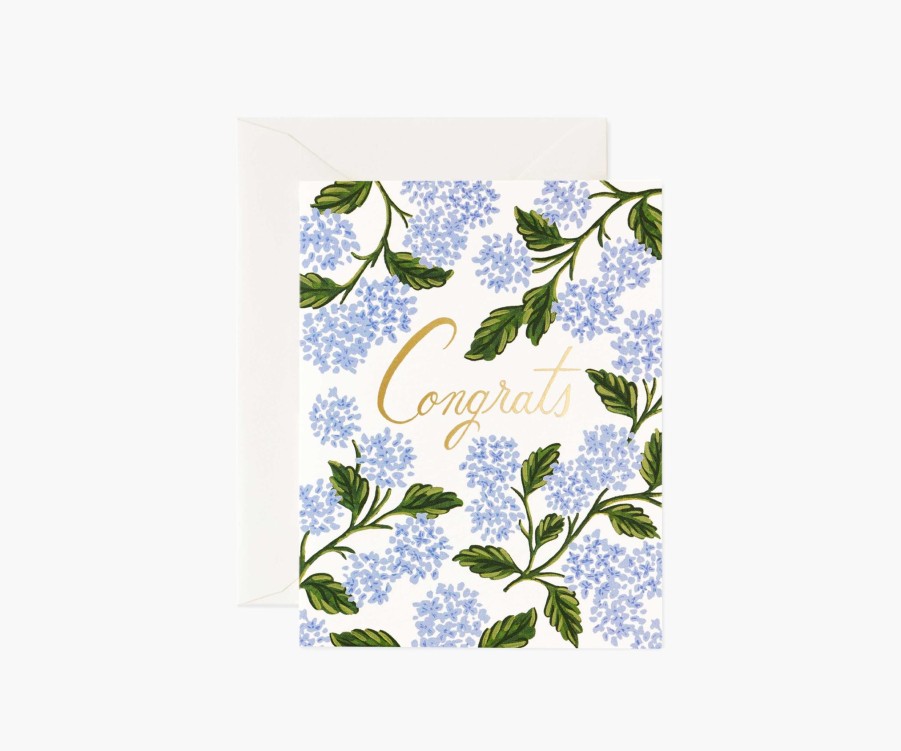 Cards & Occasions RIFLE PAPER Co. Congrats | Hydrangea Congrats Greeting Card|Hydrangea Congrats Greeting Card