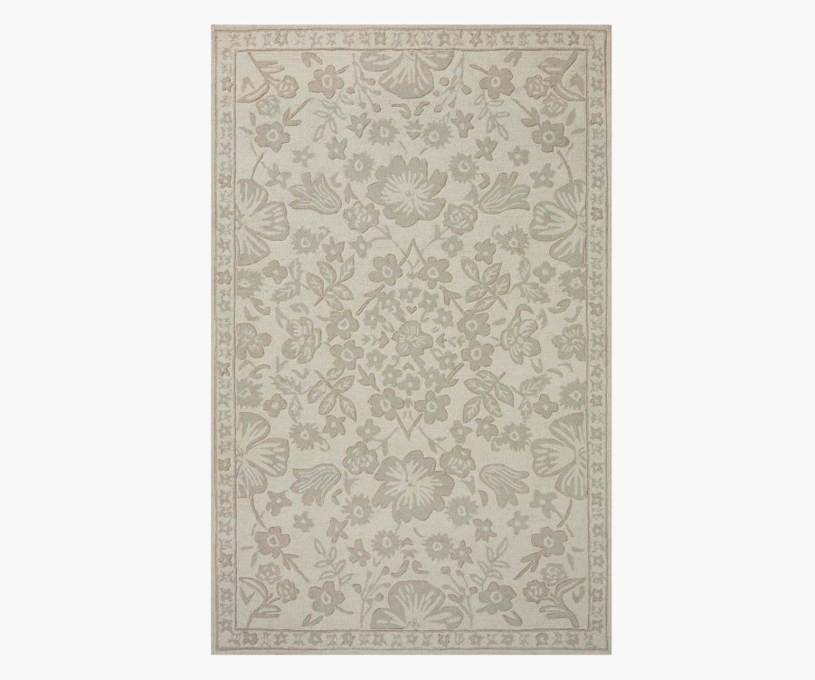 Home RIFLE PAPER Co. Neutral | Arboretum Rose Garden Wool-Hooked Rug|Arboretum Rose Garden Rust Wool-Hooked Rug 2.3X3.9