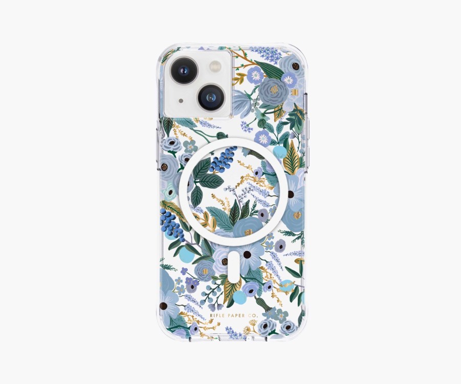 Accessories & Apparel RIFLE PAPER Co. | Iphone 13 Magsafe Case| Iphone 13 Magsafe Case Clear Garden Party Blue