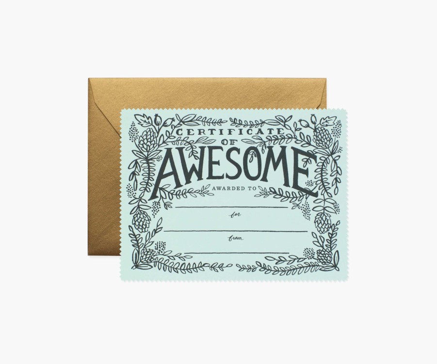 Cards & Occasions RIFLE PAPER Co. Congrats | Certificate Of Awesome|Certificate Of Awesome