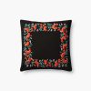 Home RIFLE PAPER Co. Floral | Chrysanthemum Embroidered Pillow|Chrysanthemum Embroidered Pillow-Black