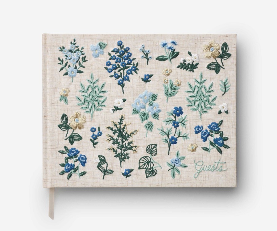 Desk & Journals RIFLE PAPER Co. Embroidered | Embroidered Guest Book| Embroidered Guest Book Wildwood