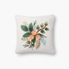 Home RIFLE PAPER Co. Floral | Botanical Embroidered Pillow|Botanical Embroidered Pillow-Orange Blossom