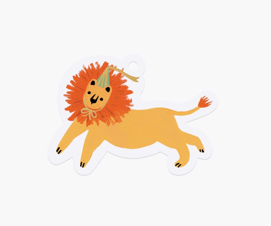 Cards & Occasions RIFLE PAPER Co. Ribbon & Tags | Party Lion Gift Tags|Party Lion Gift Tags