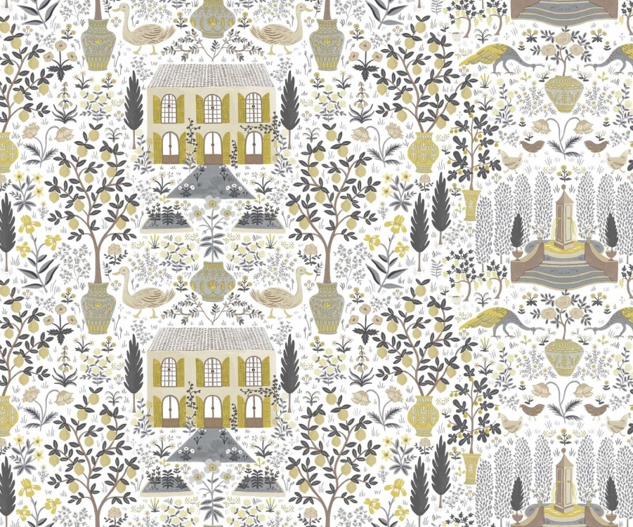 Home RIFLE PAPER Co. Traditional | Camont Wallpaper|Camont Linen & Gold Wallpaper Double Roll