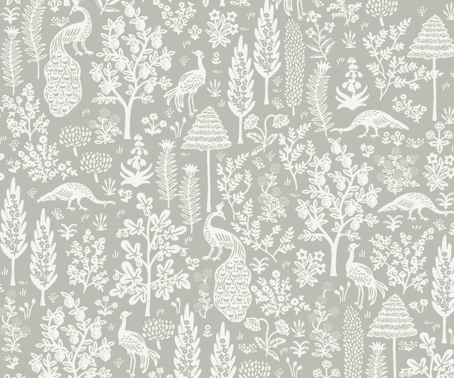 Home RIFLE PAPER Co. Traditional | Menagerie Toile Wallpaper|Menagerie Toile Blue & White Wallpaper Double Roll