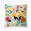 Home RIFLE PAPER Co. Floral | Terracotta Embroidered Pillow|Terracotta Embroidered Pillow-Multi