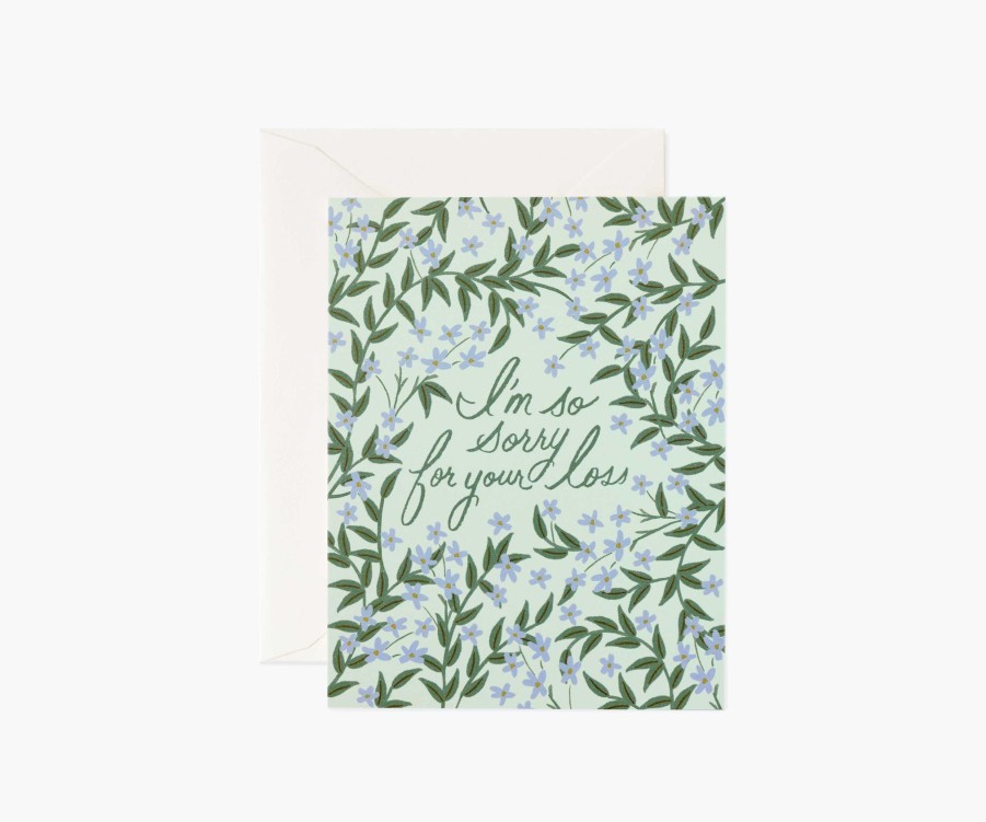 Cards & Occasions RIFLE PAPER Co. Sympathy | Laurel Sympathy Greeting Card|Laurel Sympathy Greeting Card