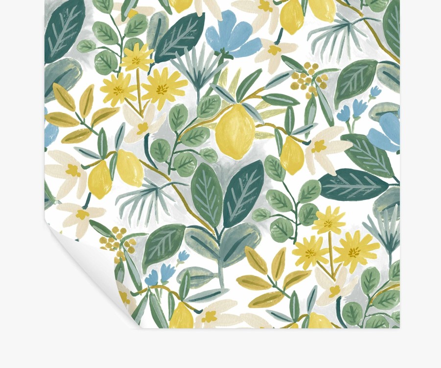 Home RIFLE PAPER Co. Peel & Stick | Amalfi Peel & Stick Wallpaper|Amalfi Blue & Green Peel & Stick Wallpaper