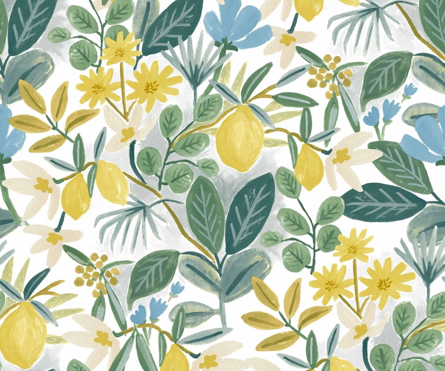 Home RIFLE PAPER Co. Peel & Stick | Amalfi Peel & Stick Wallpaper|Amalfi Blue & Green Peel & Stick Wallpaper