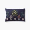 Home RIFLE PAPER Co. Floral | Topiary Embroidered Pillow|Topiary Embroidered Pillow-Navy