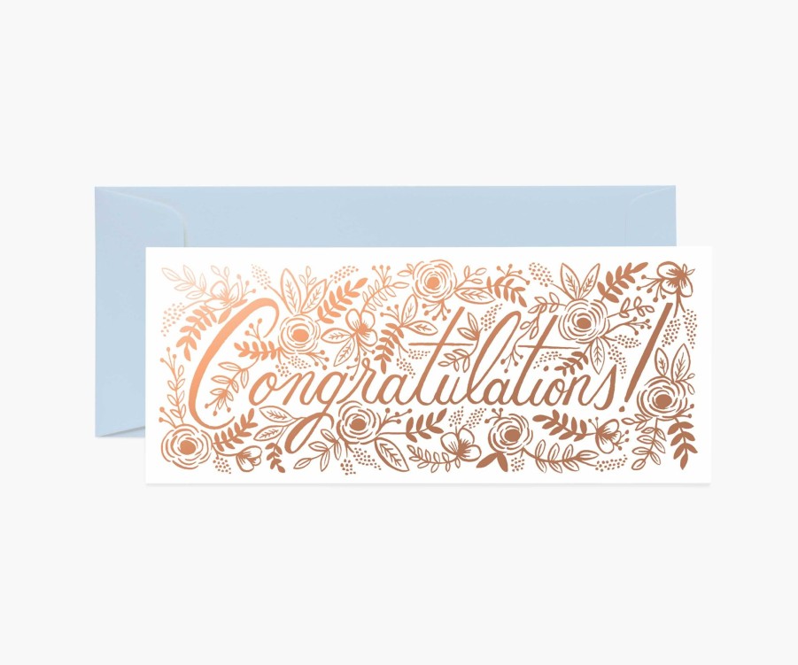 Cards & Occasions RIFLE PAPER Co. Congrats | Champagne Floral Congrats|Champagne Floral Congrats