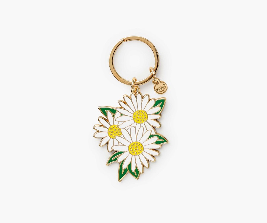 Accessories & Apparel RIFLE PAPER Co. Keychains | Daisies Enamel Keychain|Daisies Enamel Keychain