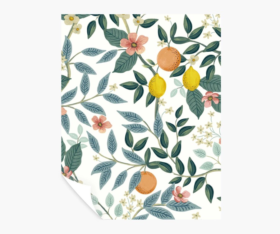 Home RIFLE PAPER Co. Peel & Stick | Citrus Grove Peel & Stick Wallpaper Sample|Citrus Grove Mint Peel & Stick Wallpaper Sample