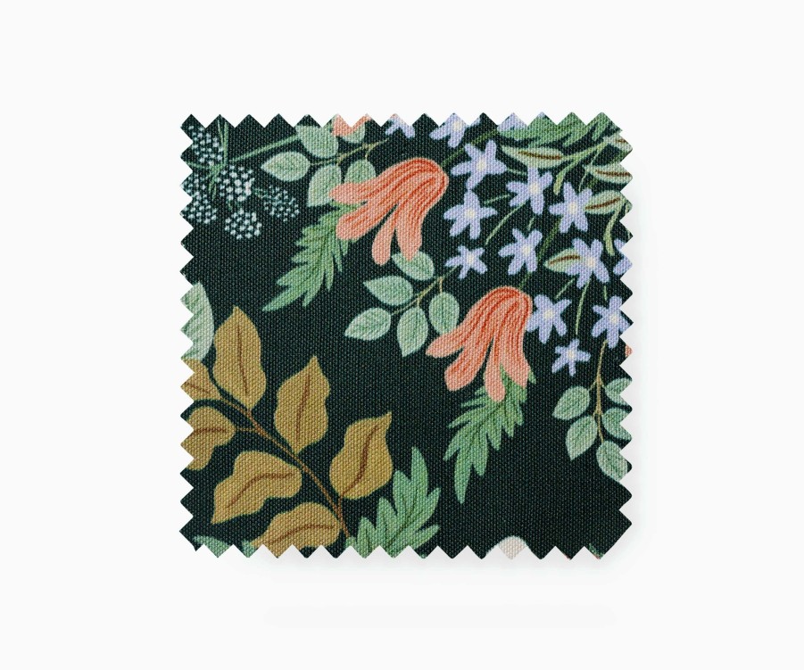 Home RIFLE PAPER Co. Samples | Furniture Fabric Sample| Black Furniture Fabric Sample