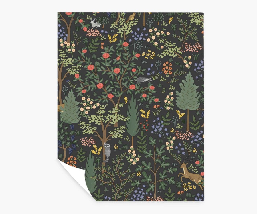 Home RIFLE PAPER Co. Peel & Stick | Woodland Peel & Stick Wallpaper Sample|Woodland Emerald Peel & Stick Wallpaper Sample