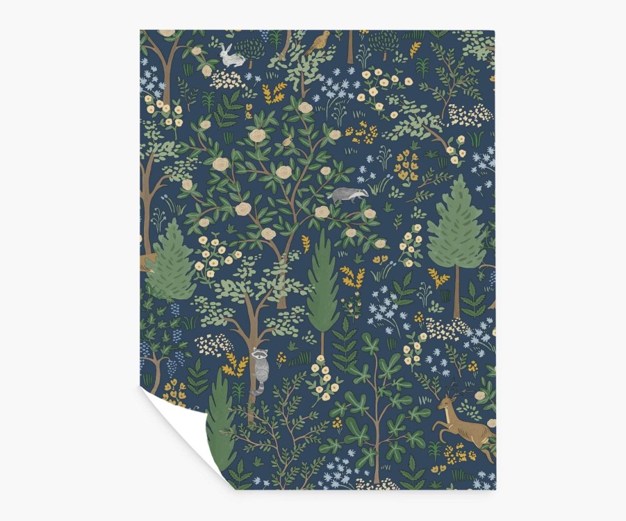 Home RIFLE PAPER Co. Peel & Stick | Woodland Peel & Stick Wallpaper Sample|Woodland Emerald Peel & Stick Wallpaper Sample