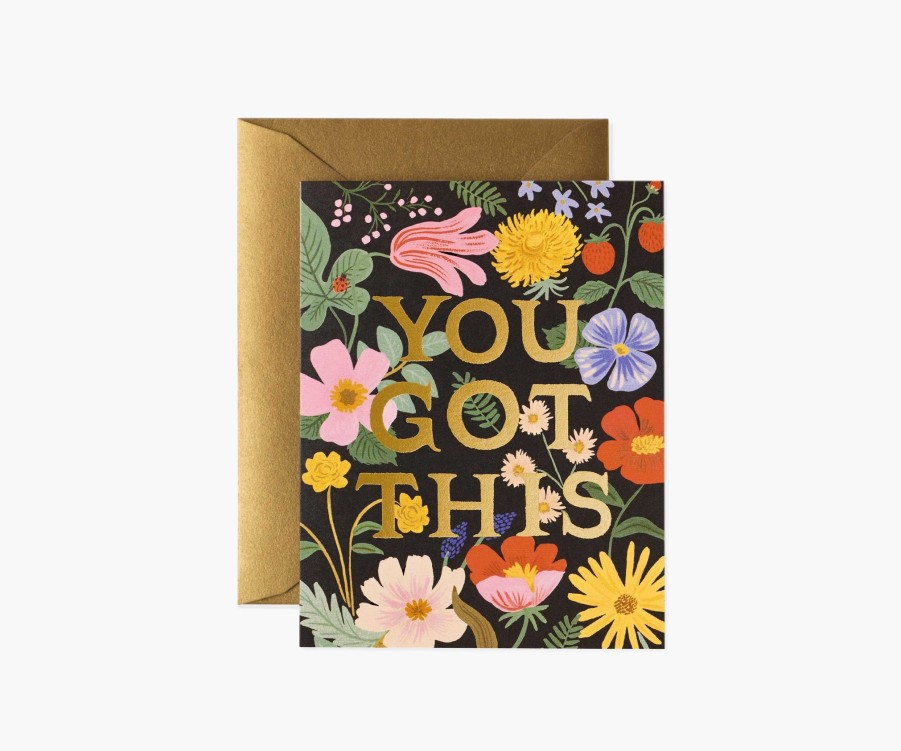 Cards & Occasions RIFLE PAPER Co. Encouragement | You Got This Strawberry Fields Greeting Card|You Got This Strawberry Fields Greeting Card