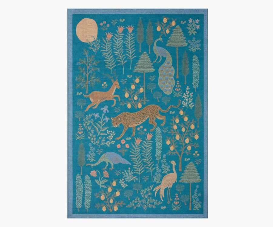 Home RIFLE PAPER Co. Statement | Menagerie Les Fauves Marine Power-Loomed Rug|Menagerie Les Fauves Marine Power-Loomed Rug