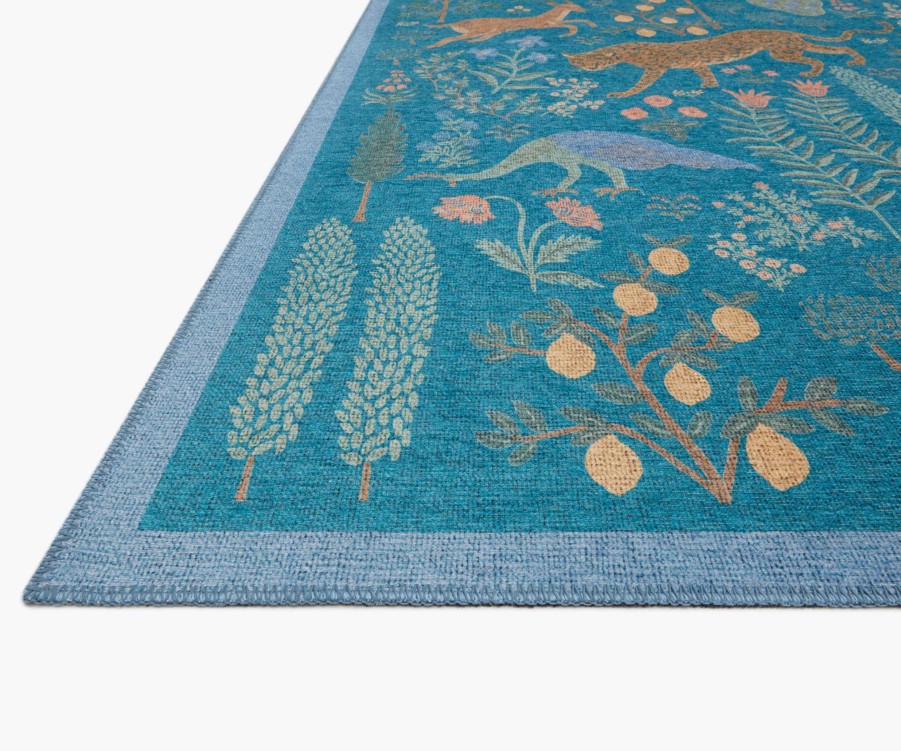 Home RIFLE PAPER Co. Statement | Menagerie Les Fauves Marine Power-Loomed Rug|Menagerie Les Fauves Marine Power-Loomed Rug