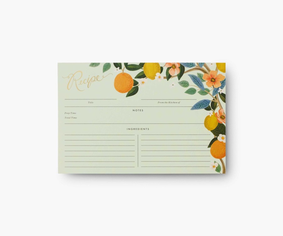 Home RIFLE PAPER Co. Recipe Organization | Citrus Grove Recipe Cards|Citrus Grove Recipe Cards