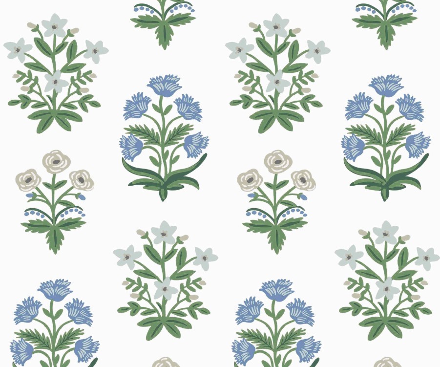 Home RIFLE PAPER Co. Traditional | Mughal Rose Wallpaper|Mughal Rose Navy Wallpaper Double Roll