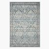 Home RIFLE PAPER Co. Statement | Courtyard Chateau Printed Rug|Courtyard Chateau Red Rug (2.3X3.9)