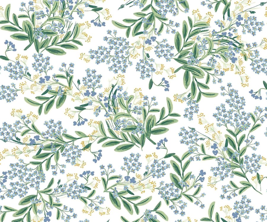 Home RIFLE PAPER Co. Traditional | Cornflower Wallpaper|Cornflower Navy Wallpaper Double Roll