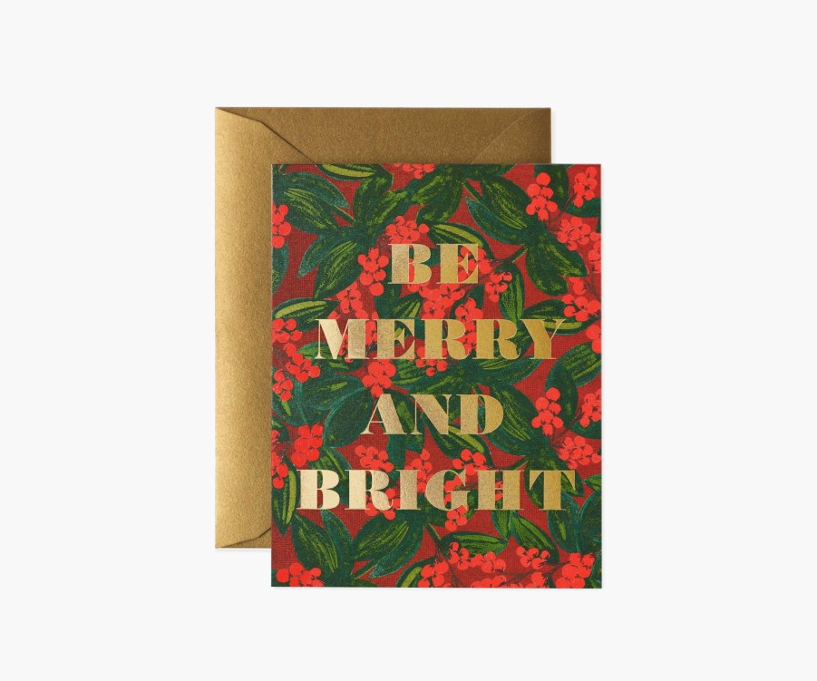 Cards & Occasions RIFLE PAPER Co. Christmas | Merry Berry Greeting Card|Merry Berry Greeting Card