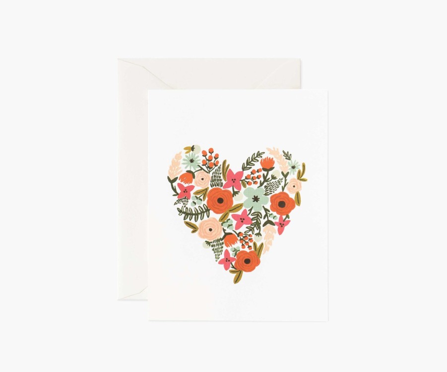 Cards & Occasions RIFLE PAPER Co. Love & Friendship | Floral Heart|Floral Heart