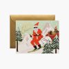 Cards & Occasions RIFLE PAPER Co. Christmas | Skiing Santa Greeting Card|Skiing Santa Greeting Card