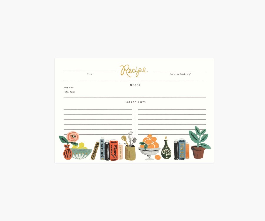 Home RIFLE PAPER Co. Recipe Organization | Kitchen Shelf Recipe Cards|Kitchen Shelf Recipe Cards