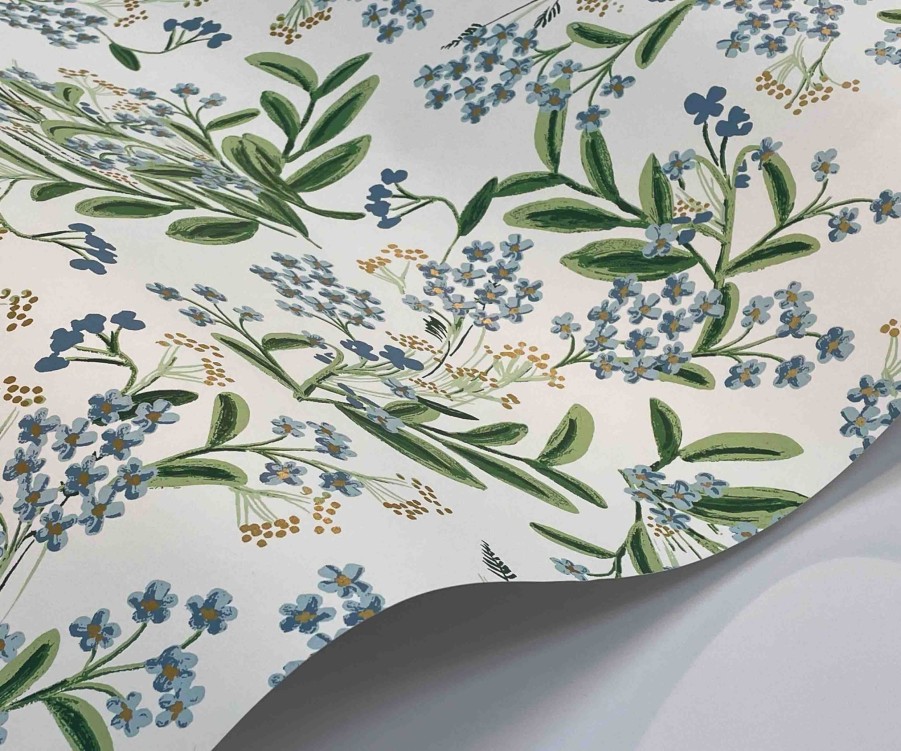 Home RIFLE PAPER Co. Samples | Cornflower Wallpaper Sample|Cornflower White Wallpaper Sample