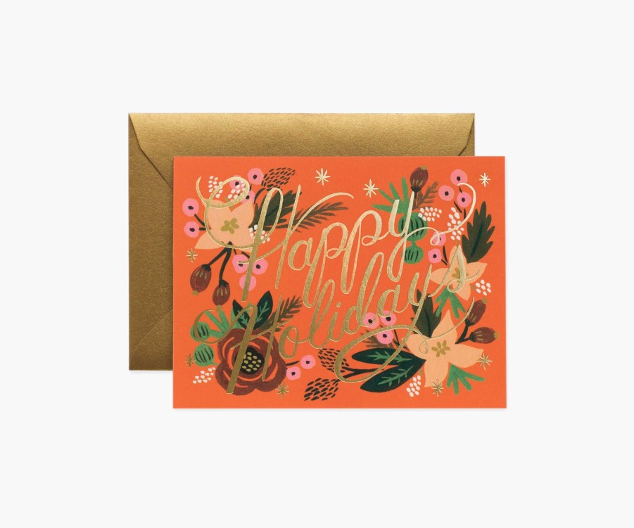 Cards & Occasions RIFLE PAPER Co. Christmas | Poinsettia Holiday|Poinsettia Holiday