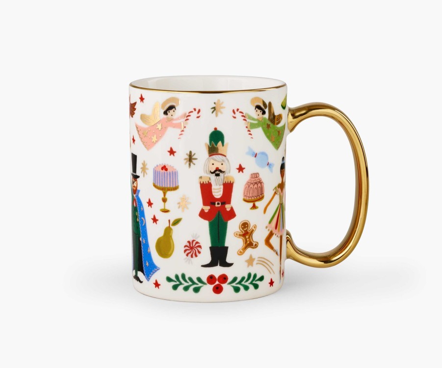 Home RIFLE PAPER Co. Mugs | Holiday Porcelain Mug| Claus Porcelain Mug