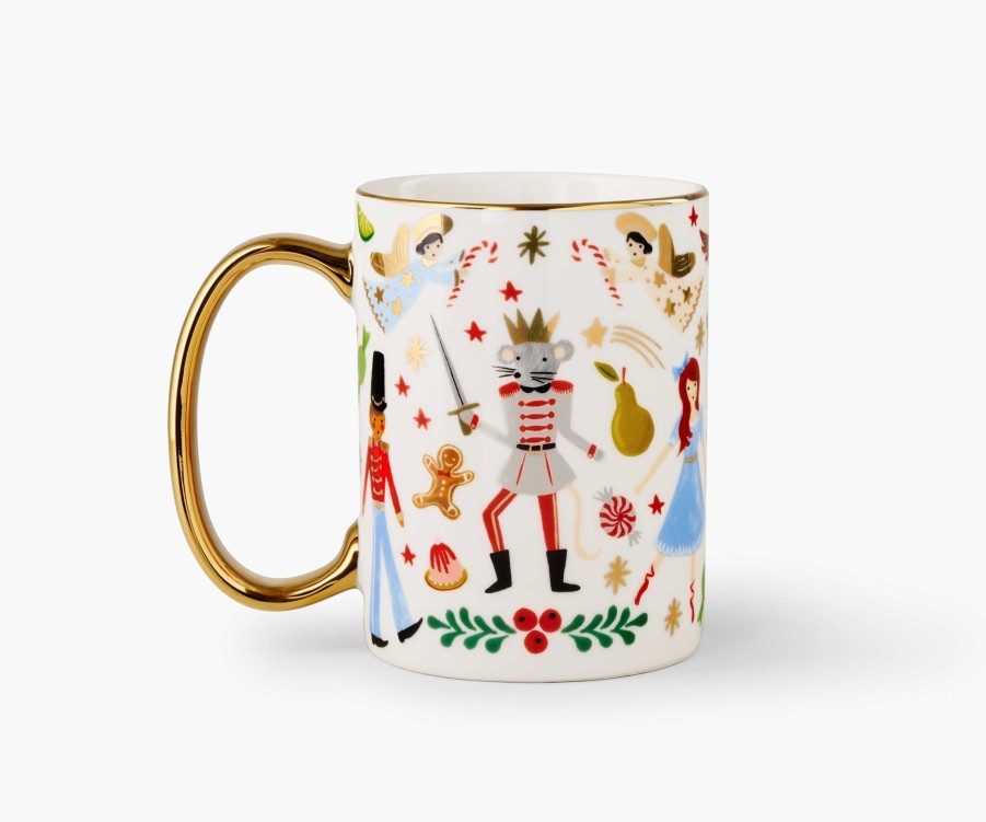 Home RIFLE PAPER Co. Mugs | Holiday Porcelain Mug| Claus Porcelain Mug