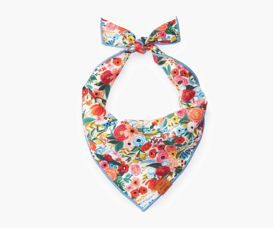 Accessories & Apparel RIFLE PAPER Co. | Garden Party Cream Dog Bandana|Garden Party Cream Dog Bandana