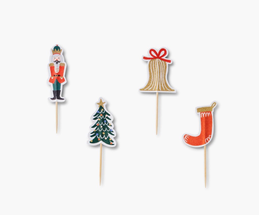 Cards & Occasions RIFLE PAPER Co. Kits & Decor | Holiday Cupcake Set| Cupcake Set Nutcracker