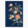 Home RIFLE PAPER Co. Statement | Les Fleurs Floral Vines Indigo Wool-Hooked Rug|Les Fleurs Floral Vines Indigo Wool-Hooked Rug